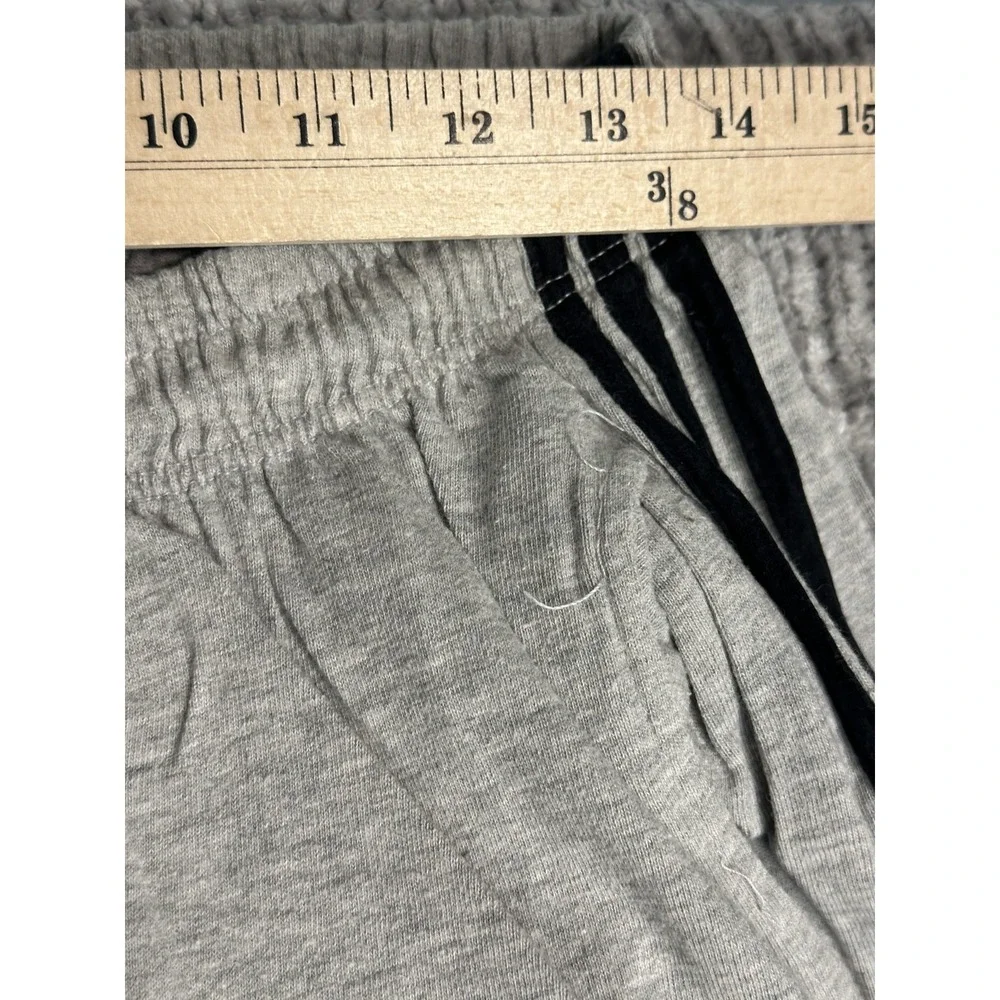 Men's Adidas Essentials 3-Stripes Cotton Joggers Pants Gray Black Sz XXL